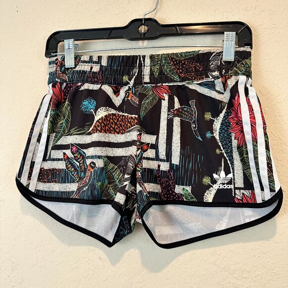 adidas Pants - ADIDAS FARM RIO Shorts Women Small Xilofloresta Originals Trefoil Bird Floral